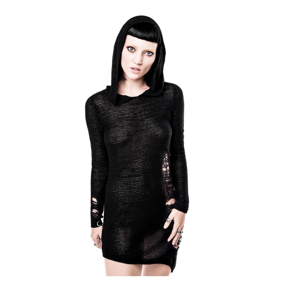 Killstar Soulstorm distressed hooded dress